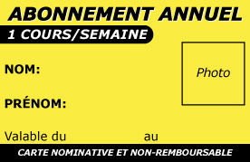 carte d'abonnement